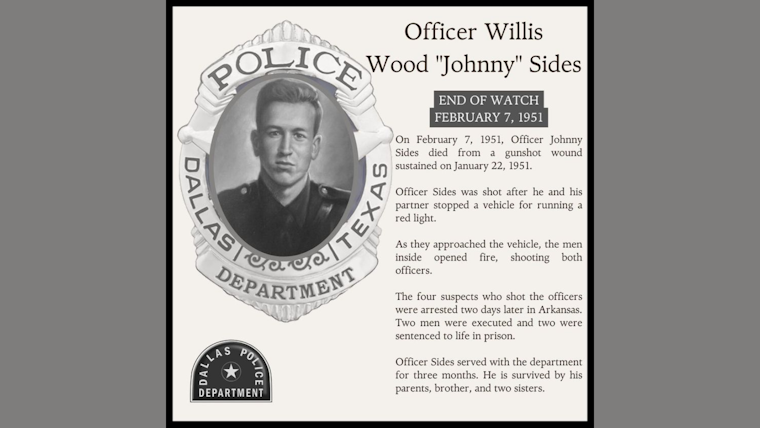 Dallas Remembers Officer Johnny Sides, A Tribute to Sacrifice and Service