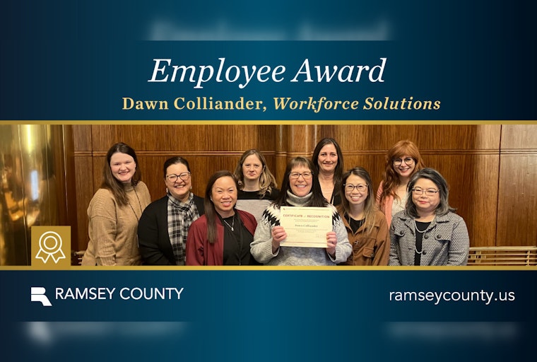 Dawn Colliander Honored with Employee Achievement Award for Exceptional Service in Ramsey County