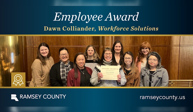 Dawn Colliander Honored with Employee Achievement Award for Exceptional Service in Ramsey County