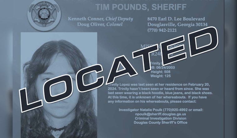 Douglas County Breathes a Sigh of Relief as Missing Teen Trinity Lopez is Found
