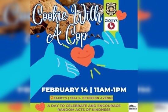 Douglas Police and Zaxby's Collaborate for 'Cookie With A Cop' Event to Enhance Community Ties