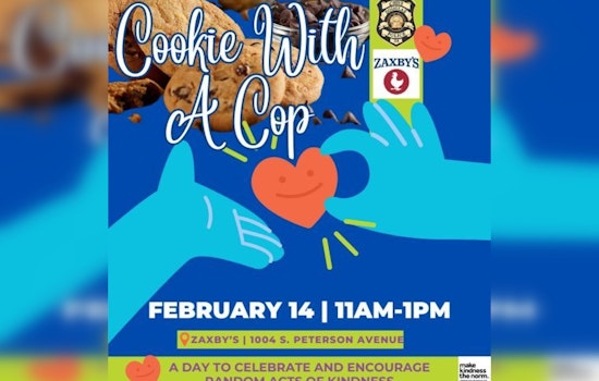 Douglas Police and Zaxby's Collaborate for 'Cookie With A Cop' Event to Enhance Community Ties