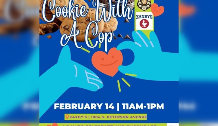 Douglas Police and Zaxby's Collaborate for 'Cookie With A Cop' Event to Enhance Community Ties