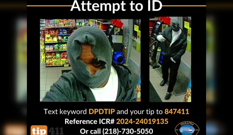 Duluth Police Seek Public's Help to Identify Suspect in East 9th Street Armed Robbery
