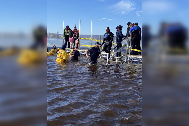 Duluth's Finest Take the Plunge for Special Olympics, Police and Mayor Dive into Icy Waters for Charity