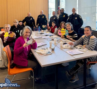 East Boston Seniors Bond with Local Police Over Coffee and Crafts in Community Engagement Effort