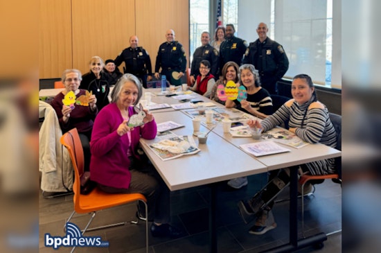 East Boston Seniors Bond with Local Police Over Coffee and Crafts in Community Engagement Effort