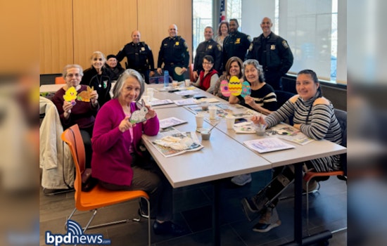 East Boston Seniors Bond with Local Police Over Coffee and Crafts in Community Engagement Effort