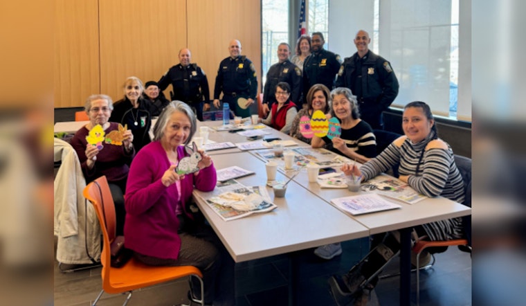 East Boston Seniors Bond with Local Police Over Coffee and Crafts in Community Engagement Effort