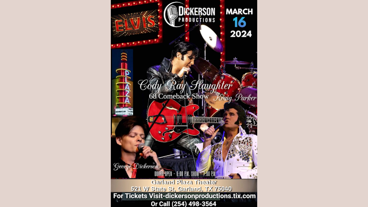 Elvis Tribute Artists to Ignite Nostalgia at 68 Comeback Special in Garland