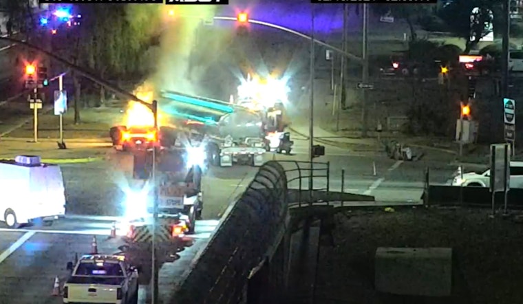 Fiery Early Morning Collision in Phoenix: Sedan Driver Faces DUI Charges After Hitting Empty Fuel Tanker