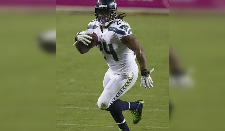 Former Seattle Seahawk Marshawn Lynch Taunts 49ers Fans on Vegas Strip After Super Bowl Defeat