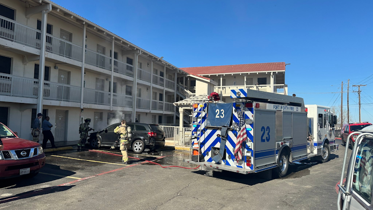 Fort Worth Firefighters Extinguish Car Fire at Studio 6 Hotel, Averting Potential Disaster