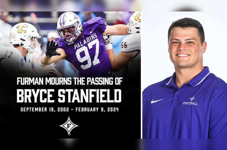 Furman University Football Player Bryce Stanfield Remembered After Sudden Passing in Greenville
