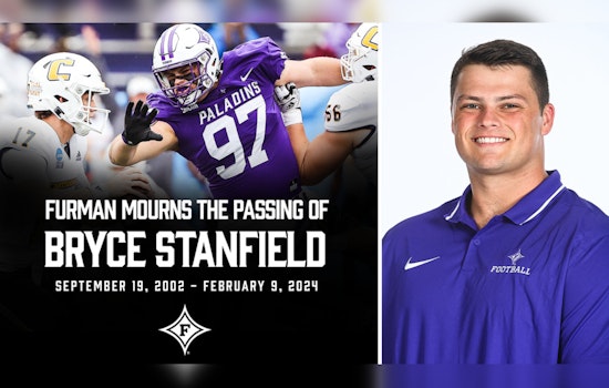 Furman University Football Player Bryce Stanfield Remembered After Sudden Passing in Greenville