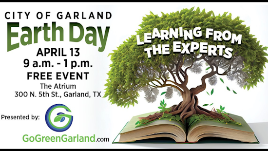 Garland Invites Community to Free Earth Day Celebration with Sustainability Classes and Eco-Swag