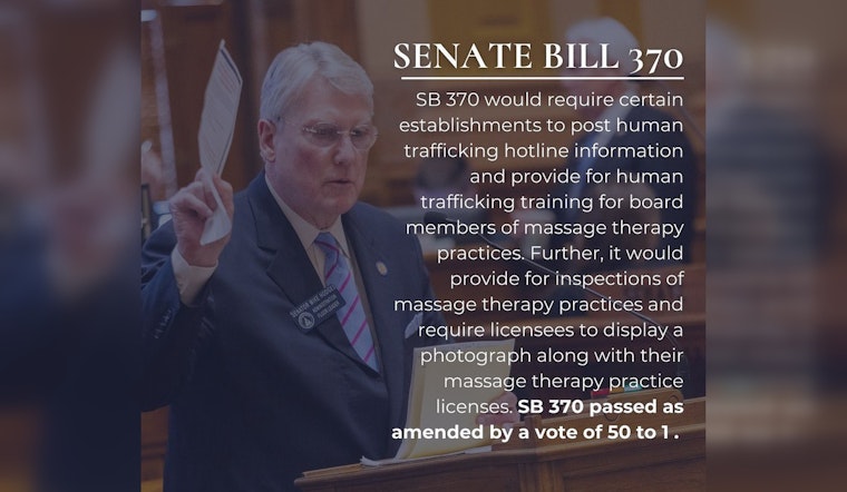Georgia Senate Blitzes Human Trafficking, Hotline Numbers to Blanket Tattoo Shops, Truck Stops in Rescue Bid