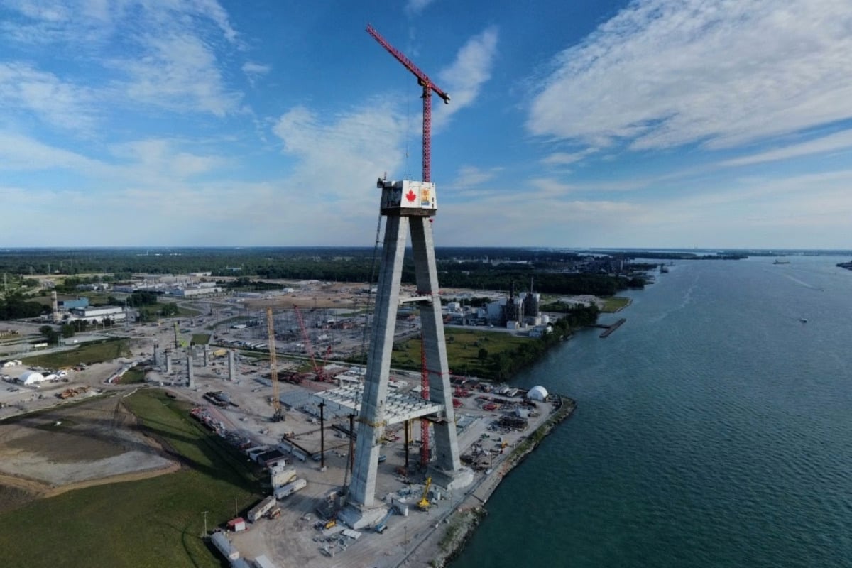 Gordie Howe International Bridge Nears Main Span Completion, Eyeing