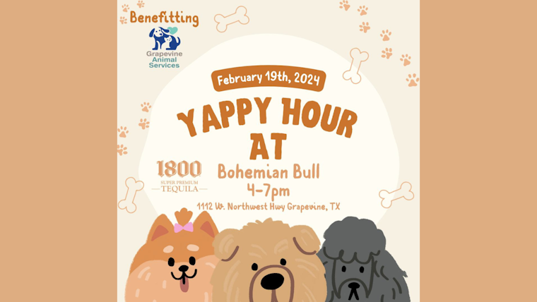 Grapevine Police and Animal Services Partner for Charitable "YAPPY HOUR" at Bohemian Bull