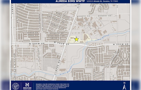 Houston's Almeda Sims Wastewater Plant in Cleanup Mode After 100,000-Gallon Spill