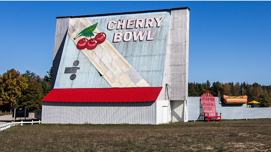 Iconic Cherry Bowl Drive-In Theatre in Honor, Michigan, Listed for Sale Near Traverse City