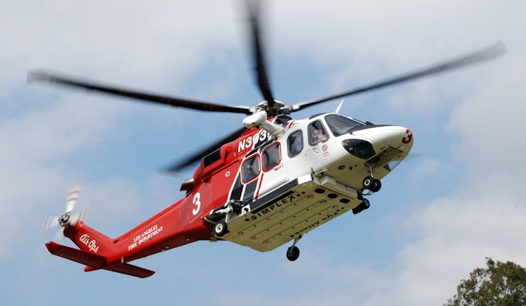 Injured Mountain Biker Airlifted by LAFD Helicopter After Accident on West Mandeville Fire Road
