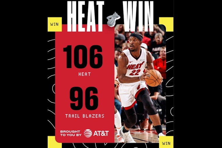 Jimmy Butler and Terry Rozier Lead Miami Heat to Fifth Straight Win Over Portland Trail Blazers
