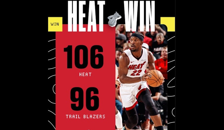 Jimmy Butler and Terry Rozier Lead Miami Heat to Fifth Straight Win Over Portland Trail Blazers