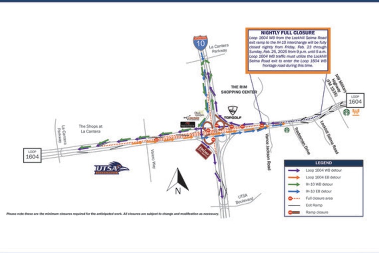 Major Lane Closures this Weekend on Loop 1604 in San Antonio for Expansion Work