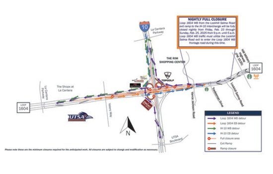 Major Lane Closures this Weekend on Loop 1604 in San Antonio for Expansion Work