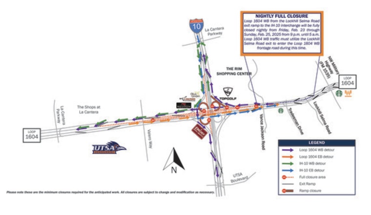 Major Lane Closures this Weekend on Loop 1604 in San Antonio for Expansion Work
