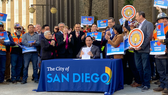 Mayor Todd Gloria Signs Historic Project Labor Agreement to Bolster San Diego's Local Economy and Workforce
