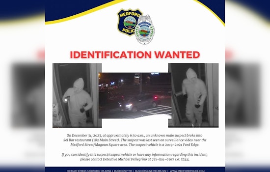 Medford Police Seek Public's Help to Identify Suspect in New Year's Eve Sei Bar Break-In