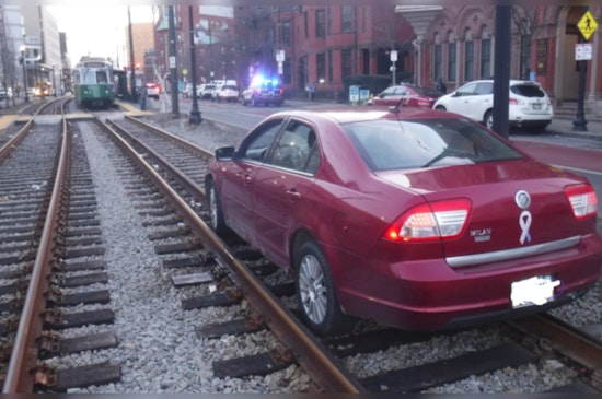 Mercury on the Tracks, Disoriented Driver Halts Green Line in Brigham Circle Mishap