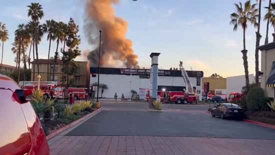Midway District MMA Gym Blaze Prompts Hotel Evacuation, Shuts Down Roads in San Diego
