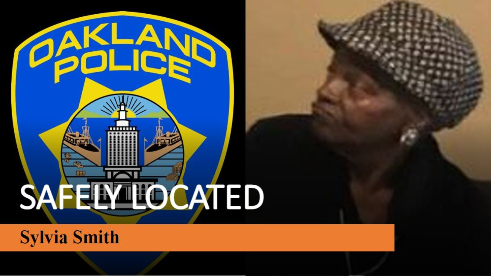 Missing Elderly Woman With Dementia Found Safe In Oakland After