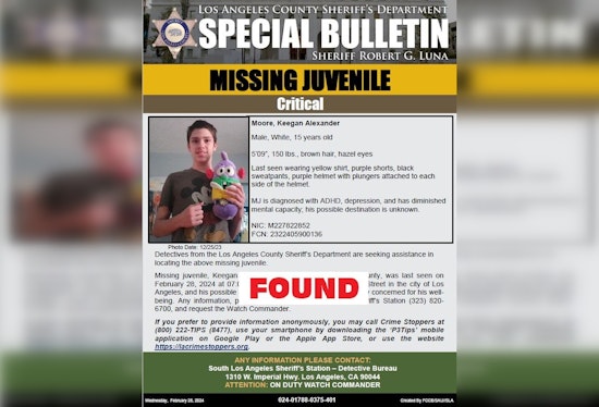 Missing Los Angeles Teen Keegan Alexander Moore Found Safe; Community and Authorities Breathe Sigh of Relief