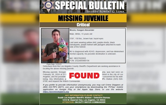 Missing Los Angeles Teen Keegan Alexander Moore Found Safe; Community and Authorities Breathe Sigh of Relief