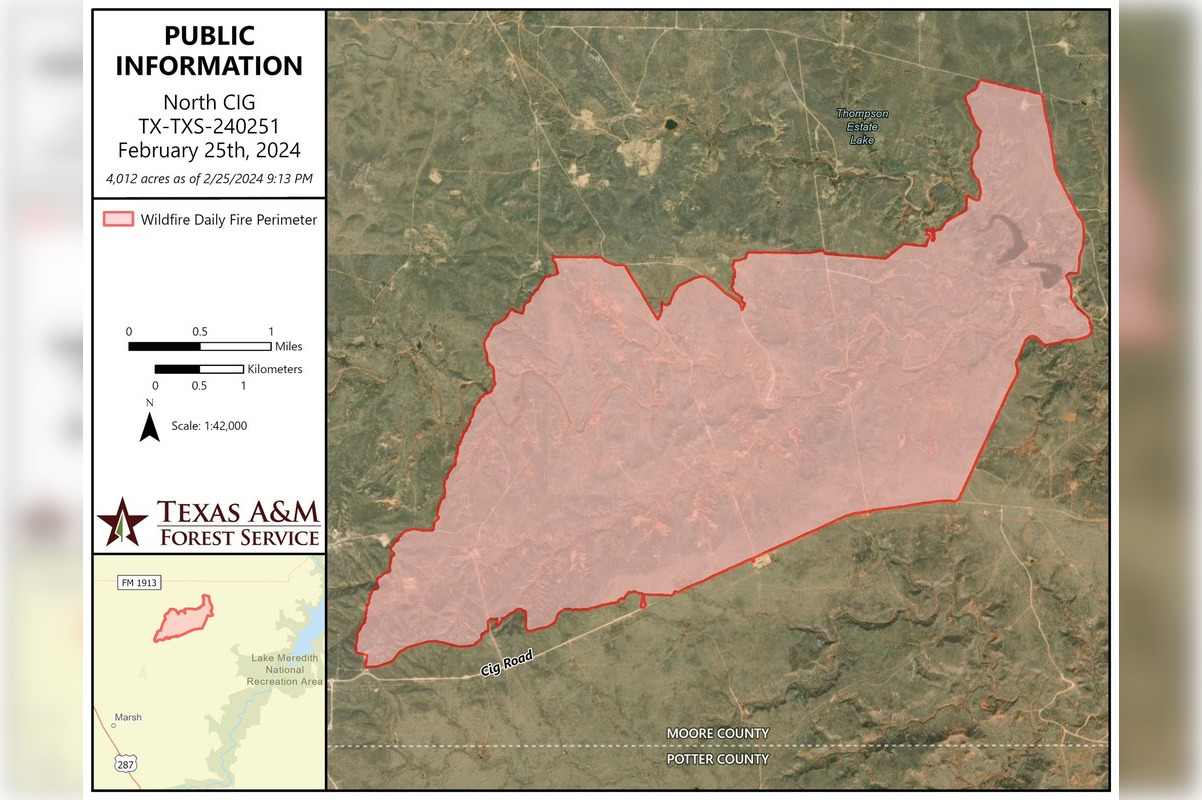 Moore County Breathes Sigh of Relief as Wildfire Near Dumas, Texas,