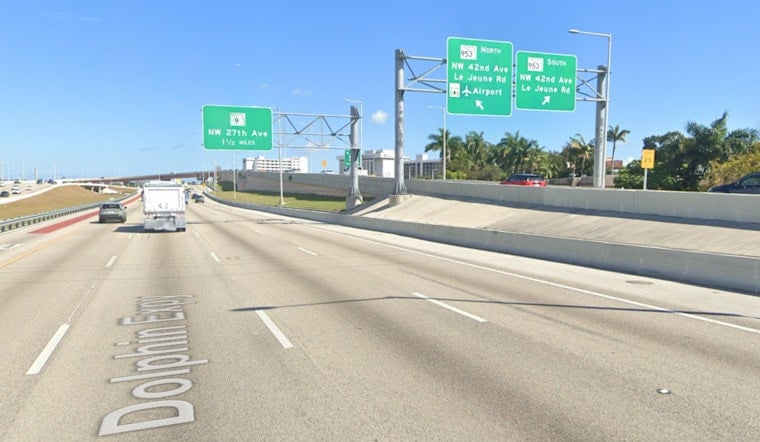 Motorcyclist Dies in Fiery Crash on Miami's Dolphin Expressway Ramp