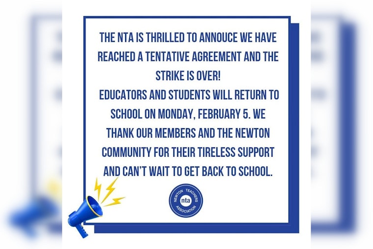 Newton Teachers Strike Ends, Classes to Resume Monday with New Contract Awaiting Ratification