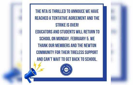 Newton Teachers Strike Ends, Classes to Resume Monday with New Contract Awaiting Ratification