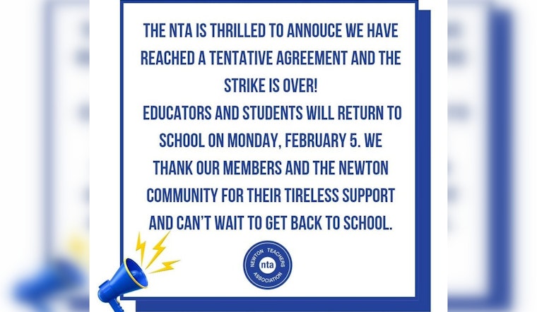 Newton Teachers Strike Ends, Classes to Resume Monday with New Contract Awaiting Ratification