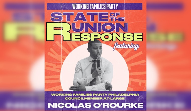 Philadelphia Councilmember Nicolas O’Rourke to Offer Progressive Counterpoint to Biden's State of the Union
