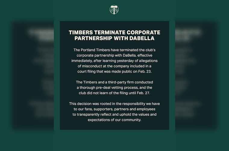 Portland Timbers Cut Ties with Shirt Sponsor DaBella Amid CEO Misconduct Allegations