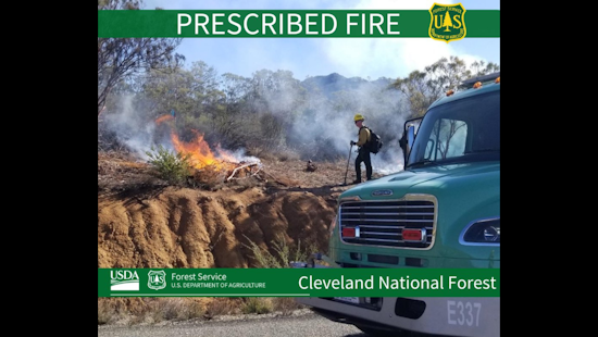 Ramona's Controlled Burn Ignites 80 Acres to Prevent Wildfire Disasters, Cleveland National Forest Teams with San Diego River Conservancy