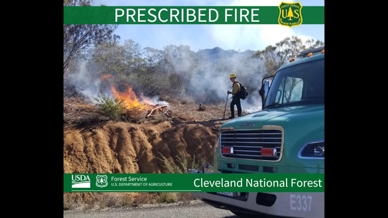 Ramona's Controlled Burn Ignites 80 Acres to Prevent Wildfire Disasters, Cleveland National Forest Teams with San Diego River Conservancy