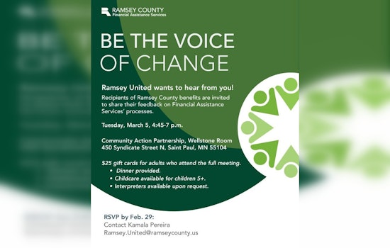 Ramsey County Invites Financial Assistance Recipients to Voice Concerns at Community Engagement Event