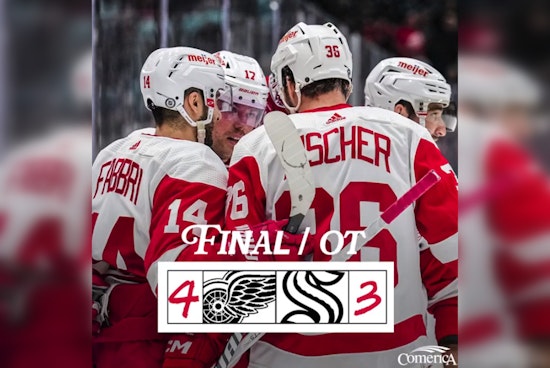 Red Wings Edge Out Kraken in OT Thriller, Chiarot Scores Decisive Goal Securing Playoff Position