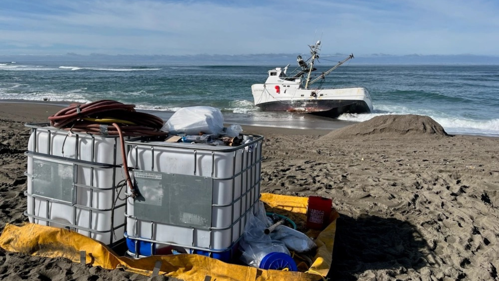 Rescue and Response Efforts Escalate for Grounded Fishing Vessel Near